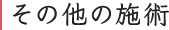 その他の施術